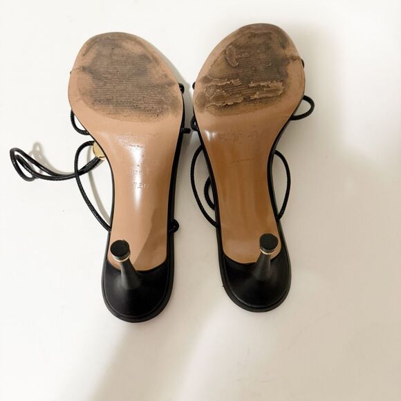 Steve Madden Women\'s Ramos Black Gold Strappy High Heel Dress Sandals Size  7.5 - www.bongoclub.cl